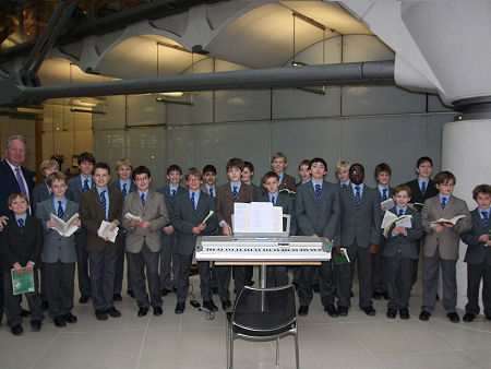 Lockers Park School Choir singing at Christmas at Portcullis House, Westminster Lockers Park School Choir singing at Christmas at Portcullis House, Westminster