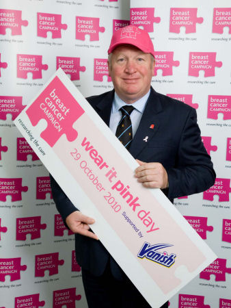 Mike Penning wears it pink to fund a cure for breast cancer