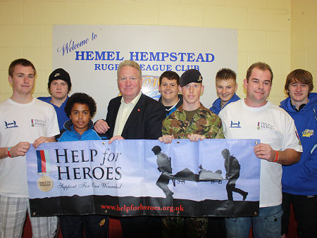 Mike Penning MP joins Neill and Thomas Grange as they prepare for Coast to Coast fundraising walk for Help for Heroes.