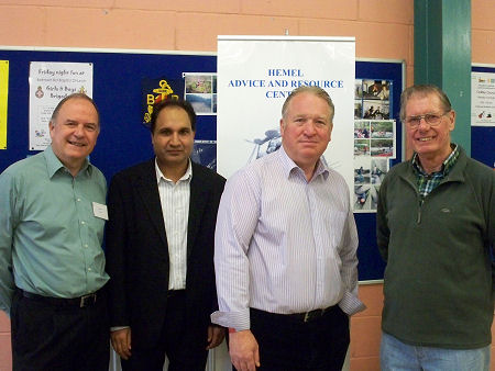 Mike and Cllr Suqlain Mahmood visit the Hemel Advice and Resource Centre (HARC) at Belmont Road Church