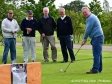 Little Hay’s Golf for Heroes event: Mike Penning takes a swing with golfers on the first tee (Photo © Eddie Dillon – ProMedia)