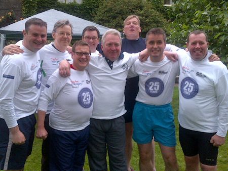 Mike Penning with the victorious Commons tug-of-war team at the 25th Annual Lords v Commons Tug of War