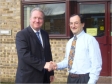 Mike Penning with Dr Mark Peck, Parkwood Drive Surgery, 2005