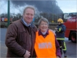 Mike with a WRVS volunteer at the Buncefield fire, Dec 2005