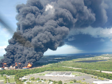 Oil depot fire in US territory of Puerto Rico