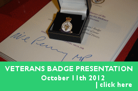 Click here for photos of Veterans Badge Presentation