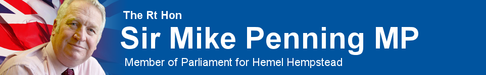 The Rt Hon Sir Mike Penning, MP for Hemel Hempstead
